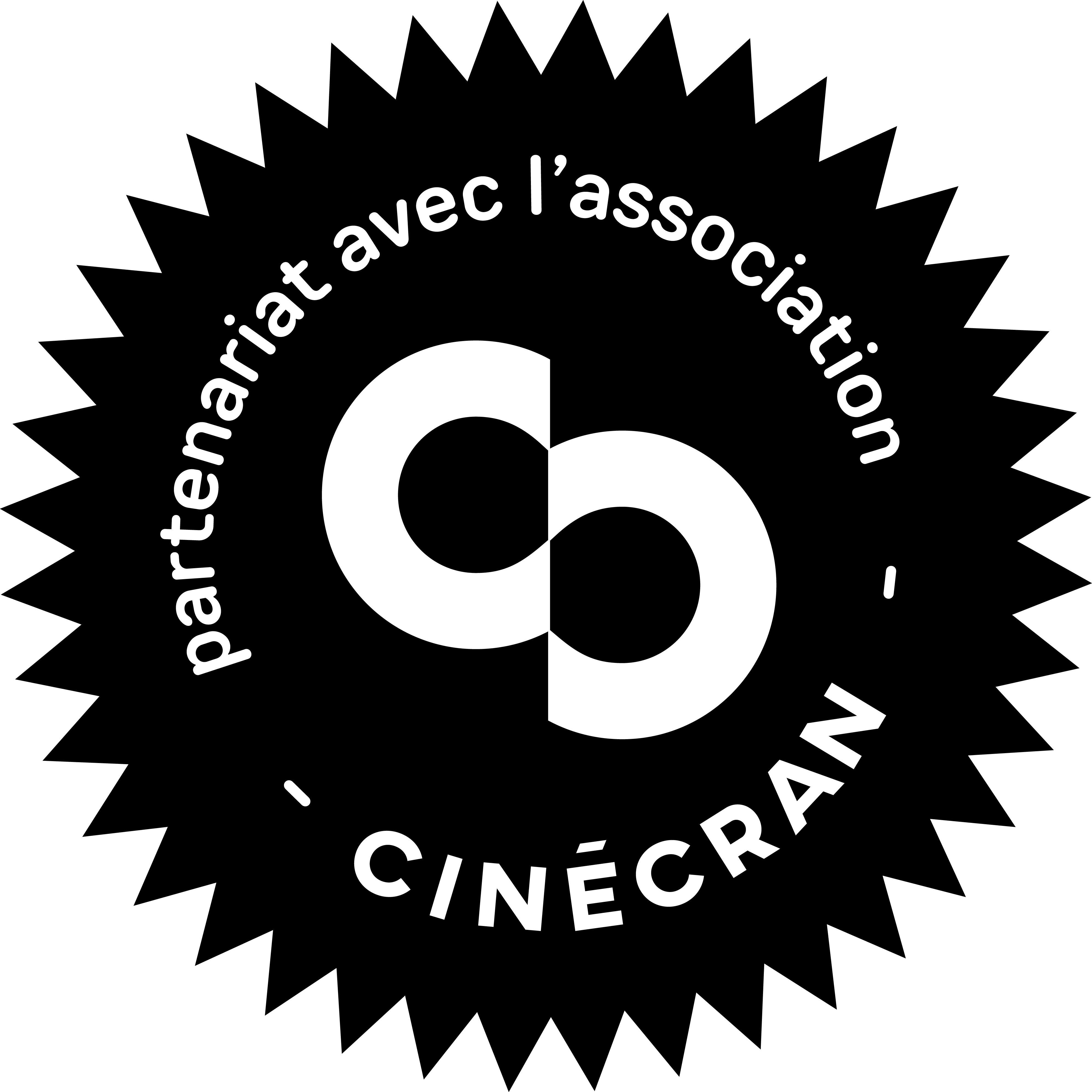 Badge partenariat Cinécran noir