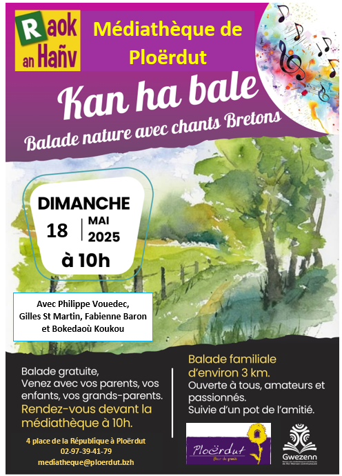 affche balade nature ploerdut mai 2025 raok an hanv
